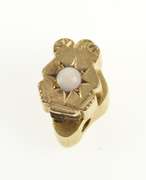 10K Yellow Gold Victorian Natural Opal Slide Bracelet Charm/Pendant