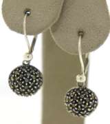 Sterling Silver Marcasite Dangle Earrings