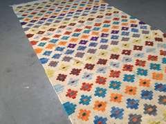 COLORFUL HAND KNOTTED KLIM RUNNER 2.9x6.6