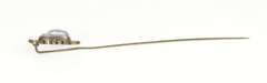 Sterling Silver Oval Moonstone Scroll Swirl Filigree Stick Pin