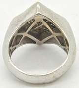 MEN'S 14K WHITE GOLD DIAMOND RING. 1.50 CARAT