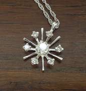Starburst Diamond Pendant Necklace