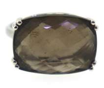 Sterling Silver Smokey Quartz Ring