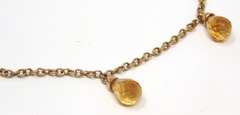 Yellow Gold Citrine Charm Bracelet
