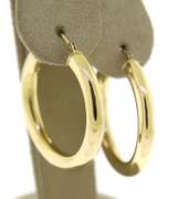Popular Yellow Gold High Polished Hoop Earrings