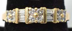 Shiny Diamond Band Ring in 14KT Yellow Gold