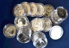 20 1986 PROOF STATUE OF LIBERTY HALF DOLLARS CAPS ONLY