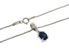 Fantastic Blue Sapphire & Diamond Accent Necklace
