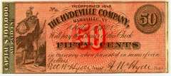 Gem Crisp 1800's .50 Cent Note The Hydeville Company Hydeville Vermont!