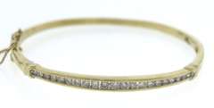 Favorite Diamond Channel Set Yellow Gold Bangle