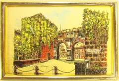 Italian Handcrafted Collectible Cert. Gold Leaf Scenery