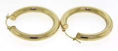 Popular Yellow Gold High Polished Hoop Earrings