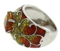 Sterling Silver India Multi Gemstone Ring