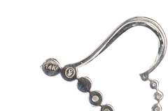 14K White Gold 0.48 Ctw Graduated Diamond Curvy Heart Love Pendant