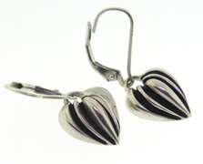 Sterling Silver Heart Drop Earrings