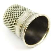 Early Sterling Silver Thimble