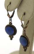 Sterling Silver Lapis Drop Earrings