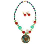 Vintage Ethnic Art Handcrafted Beaded Necklace Set