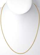 18KT Yellow Gold 19-Inch 1mm Rope Chain