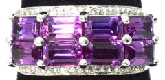 Decadent Pink Sapphire Ring in White Gold