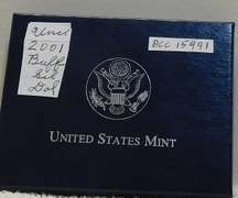 2001 Unc Silver Buffalo Sil Dollar