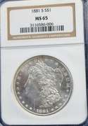 1881 S NGC MS 65 Morgan Dollar