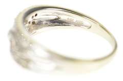 14K White Gold White & Fancy Brown Diamond Twist Band Ring