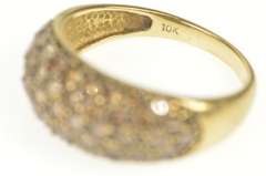 10K Yellow Gold 1.22 Ctw Pave Brown Diamond Statement Band Ring