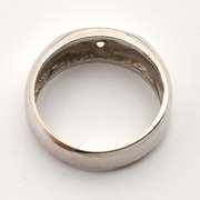 Contemporary Unisex 18k WG Diamond Ring