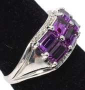 Decadent Pink Sapphire Ring in White Gold