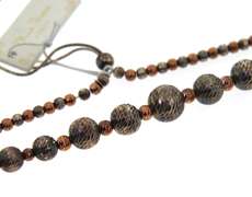 Italian Sterling Silver Beaded Necklace