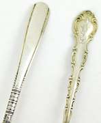 2 Antique Sterling Silver Cream Ladles