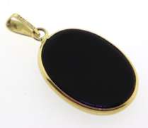 Italian 14K Gold Yellow Gold Reversible Cameo Pendant