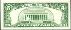Gem Crisp++1963 $5 Dollar Star Replacement Red Seal Note!!
