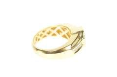 14K Yellow Gold 1.10 Ctw Tanzanite Princess Diamond Statement Ring