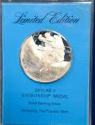 Lot Of 2 Sterling Silver Franklin Mint Medals
