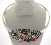 Vintage Kabana Sterling Silver Collar Necklace