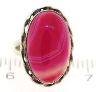 Sterling Silver Pink Gemstone Ring