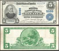 $5 1902-ND NBN THE MILLIKIN NATIONAL BANK OF DECATUR, IL Ch-5089 VF