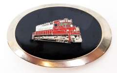 Enameled Train Locomotive Belt Buckle