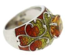 Sterling Silver India Multi Gemstone Ring