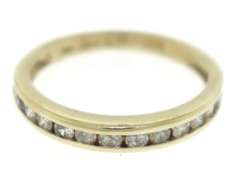 Elegant Diamond Channel Set Band in 14kt