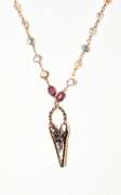 Wonderfully Artistic Pearl and 14K Gold Necklace