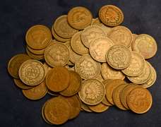 Lot of Indian Head Cents Circulated Coins 55 Total