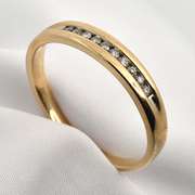 Man's Thin Channel Set Diamond Band