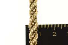 Gold Filled 6.1mm Thick Rope Ball Chain Twist Link Necklace