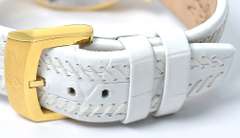 Invicta  Quartz Watch With White Leather Strap