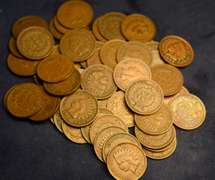Lot of Indian Head Cents Circulated Coins 55 Total