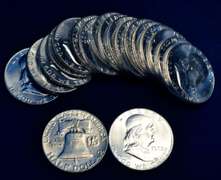 Roll of  20 BU Franklin Half Dollars  1963