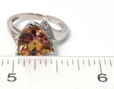 Gorgeous Mystic Pink Topaz Ring in White Gold
